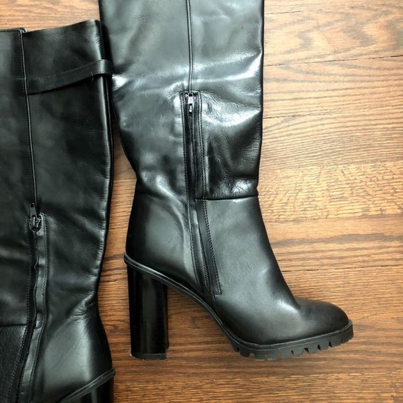 Zara Black Knee High Boots - Picture 6 of 10